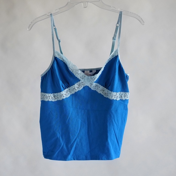 PINK Victoria's Secret Tops - "Victoria Secret Pink" Blue Stretch Top Size Large